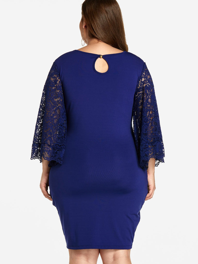 Womens Blue Plus Size Dresses