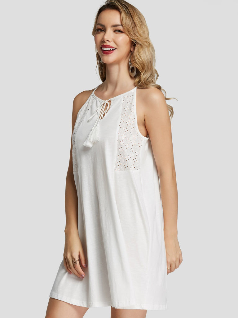 Ladies White Casual Dresses