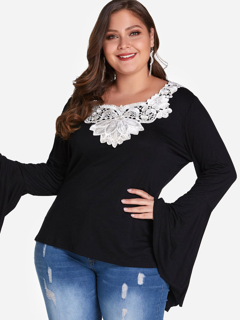 Womens Long Sleeve Plus Size Tops