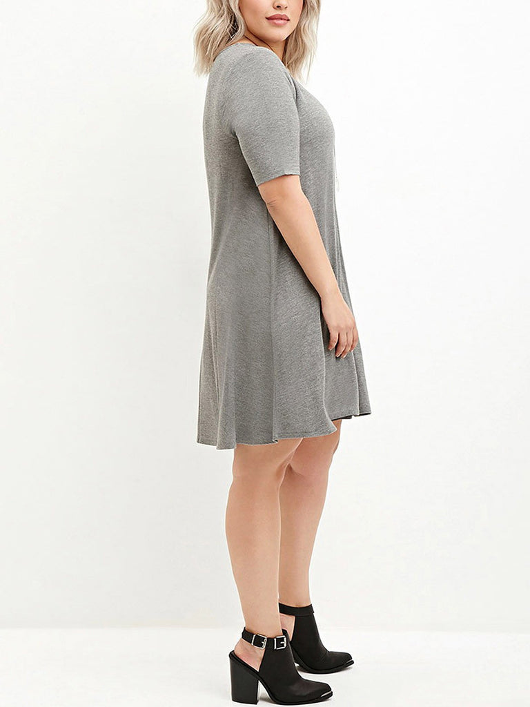 Ladies Grey Plus Size Dresses