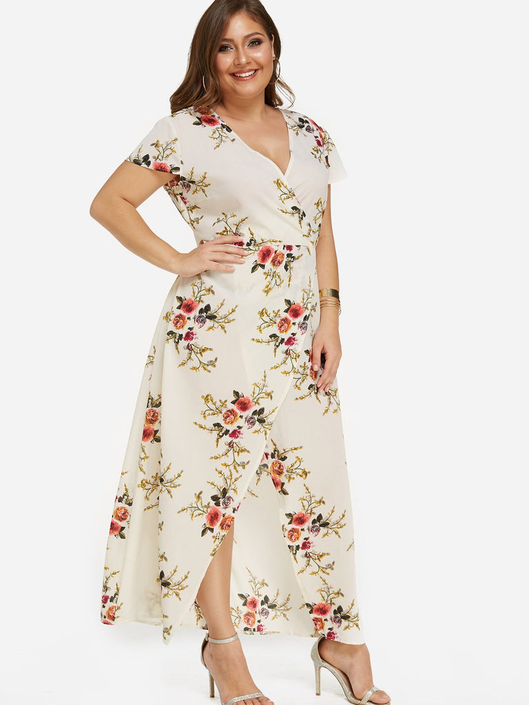 Ladies Floral Plus Size Dresses