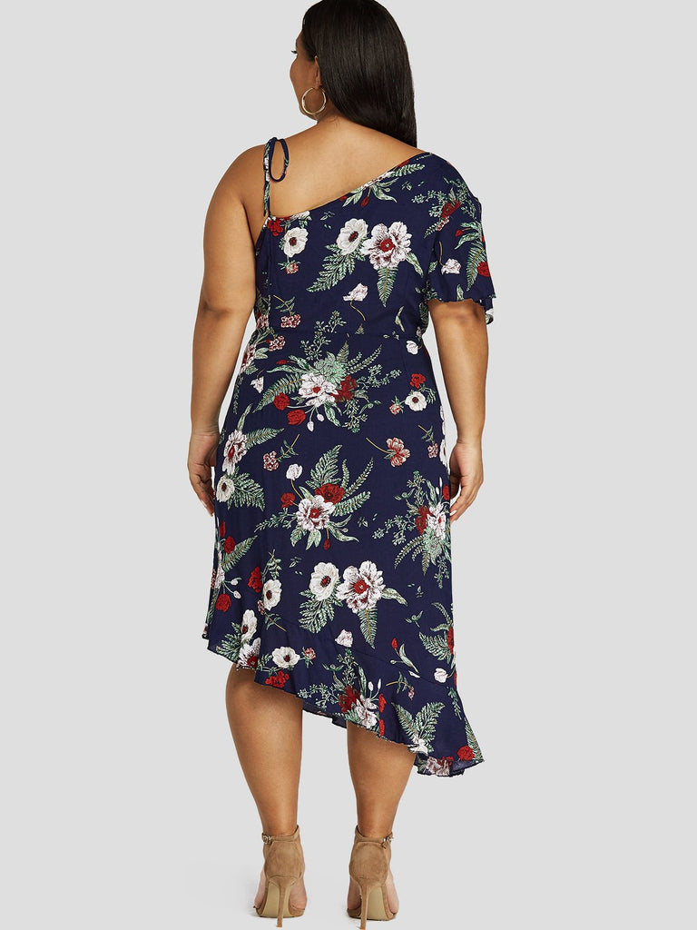 Ladies Navy Plus Size Dresses