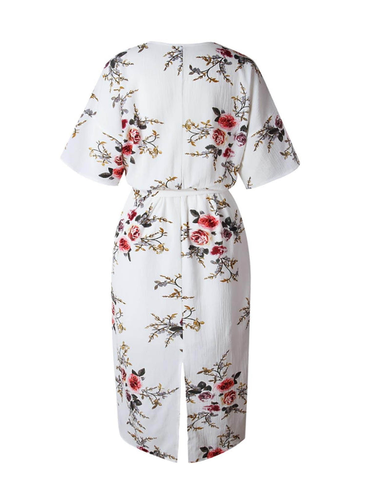 Womens Navy Floral Dresses