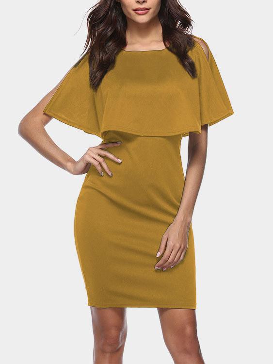 Womens Yellow Mini Dresses