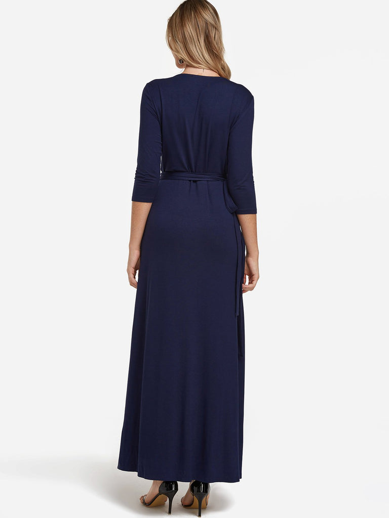 Womens Navy V-Neck Dresses