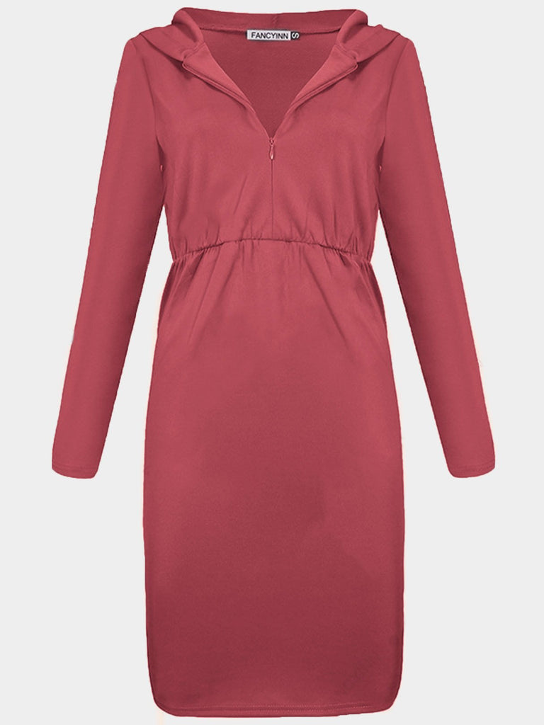 Womens Red V-Neck Dresses