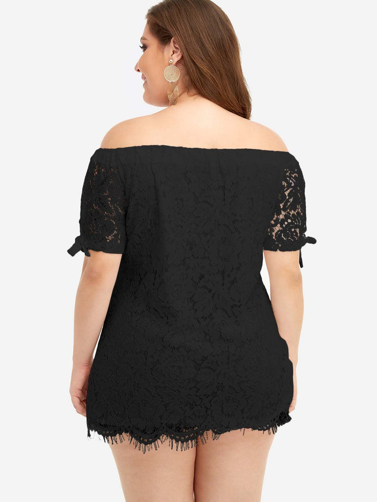 Womens Black Plus Size Tops