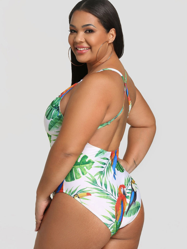 Ladies Sleeveless Plus Size Swimwear