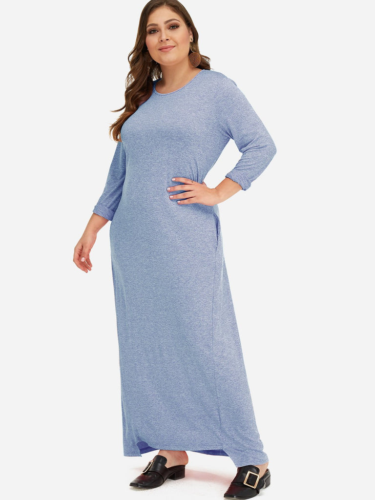 Ladies Blue Plus Size Dresses