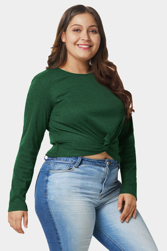 Ladies Long Sleeve Plus Size Tops