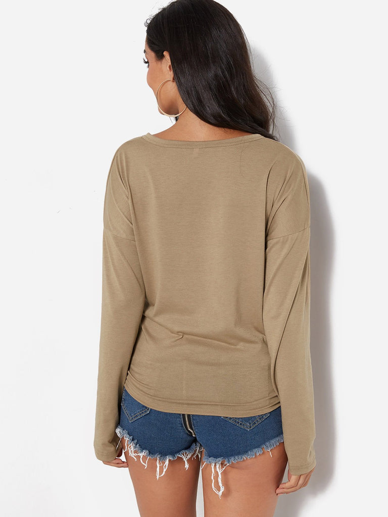 Womens Khaki T-Shirts