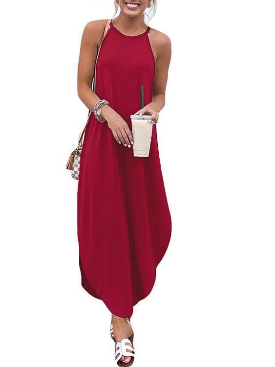Womens Red Maxi Dresses
