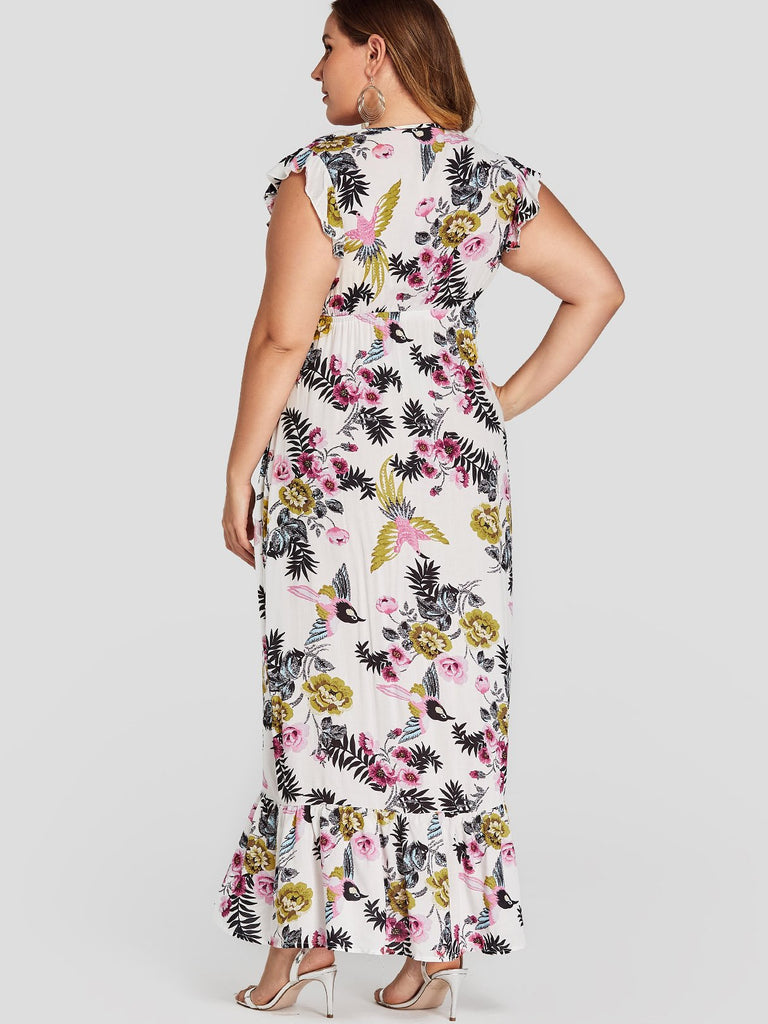 Womens Floral Plus Size Dresses