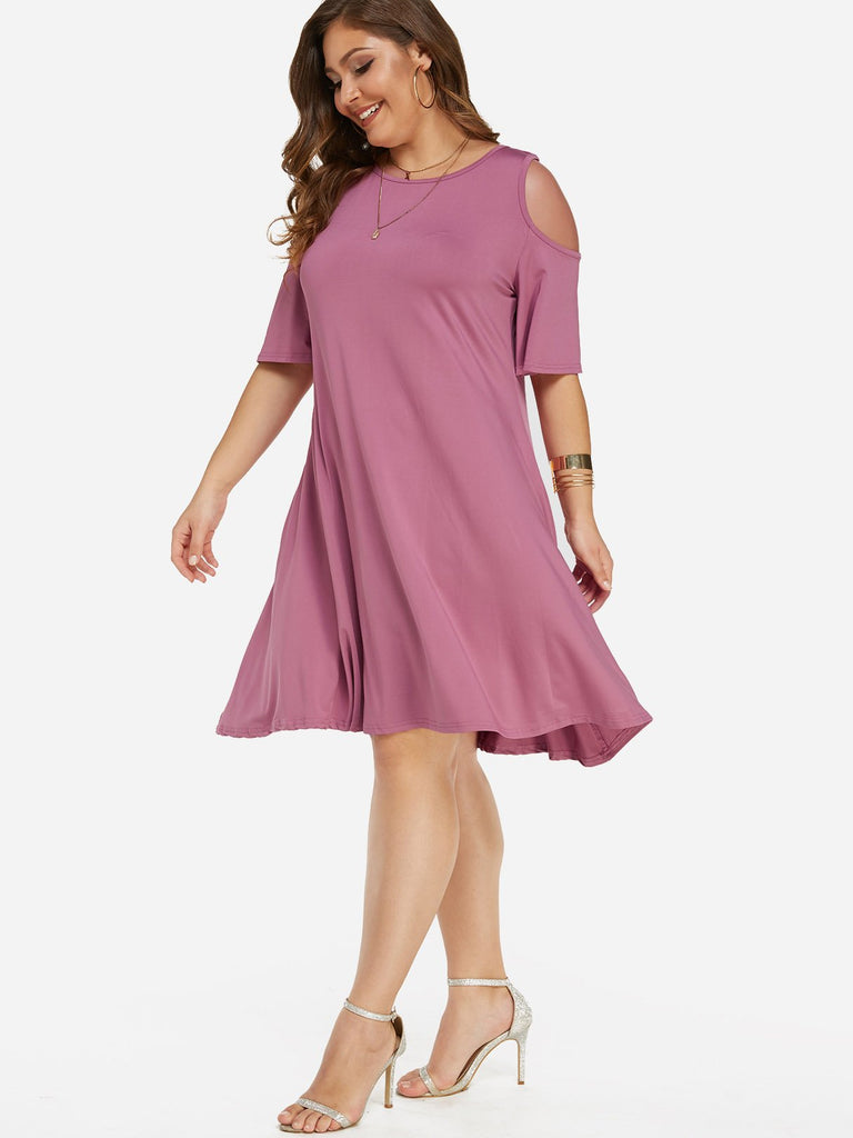 Ladies Pink Plus Size Dresses