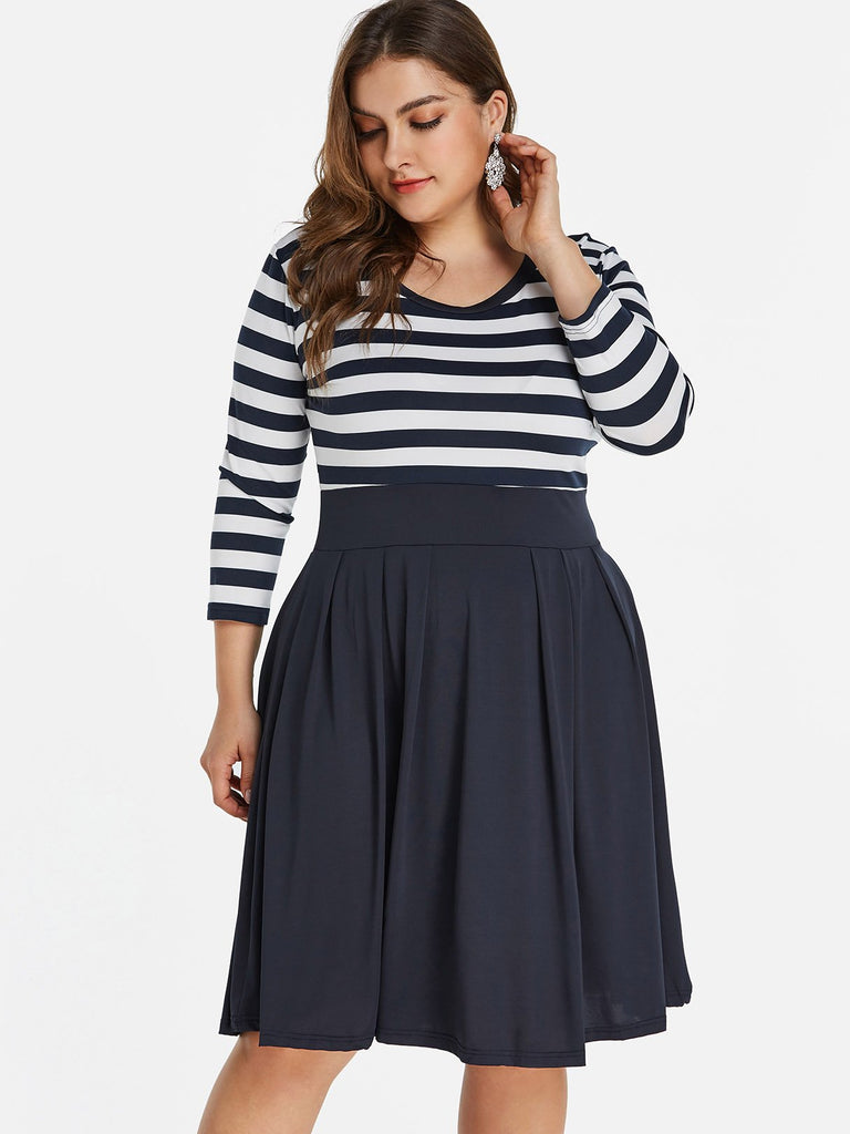 Ladies 3/4 Sleeve Plus Size Dress