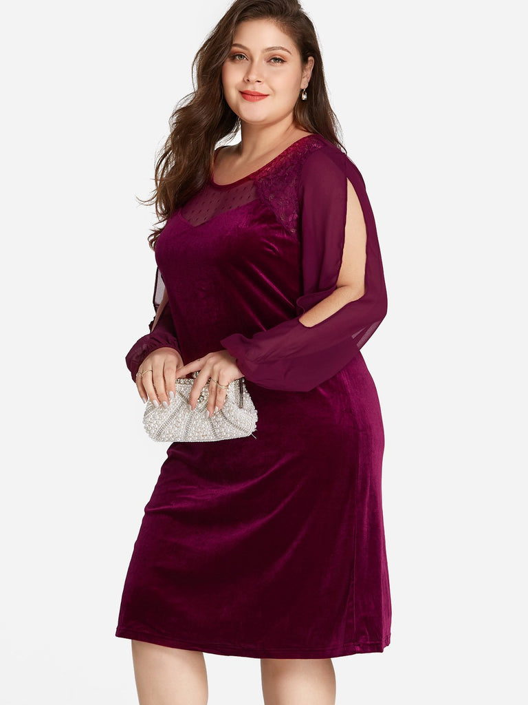 Womens Purple Plus Size Dresses