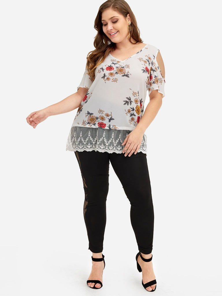 Womens Short Sleeve Plus Size Tops