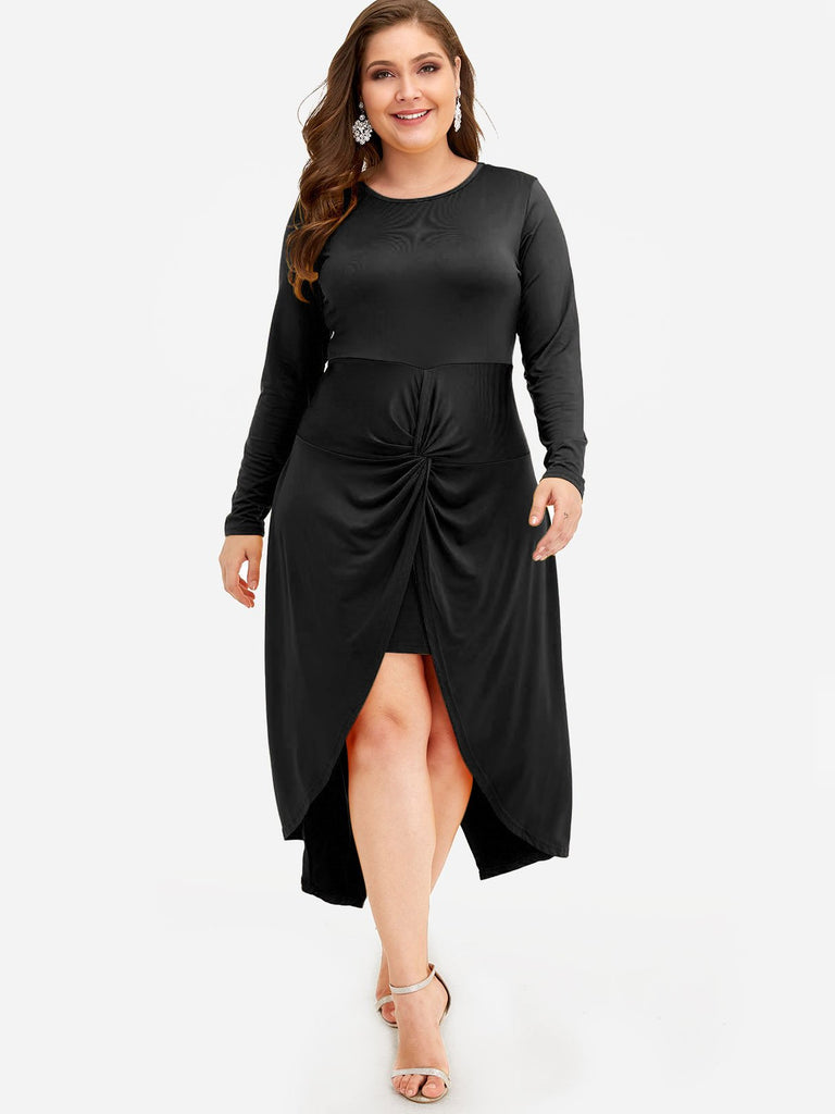 Womens Long Sleeve Plus Size Dresses