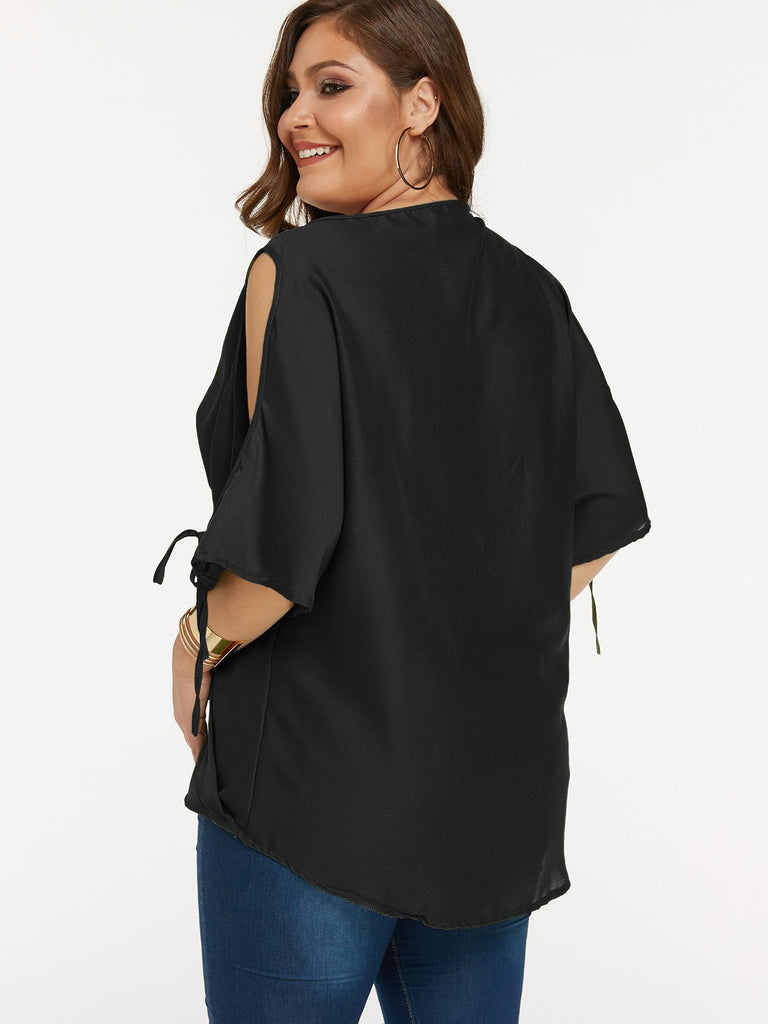 Womens Black Plus Size Tops