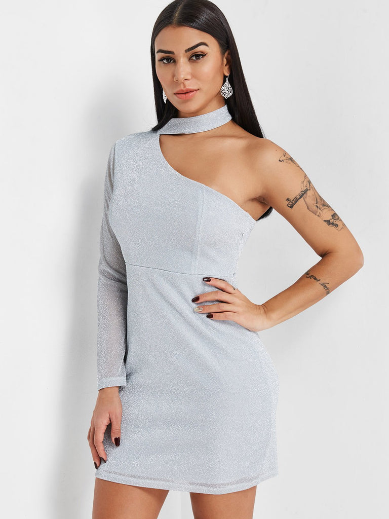 Ladies Silver Mini Dresses