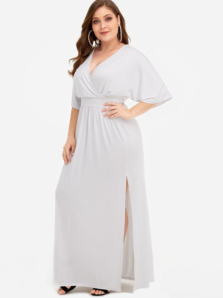 Ladies V-Neck Plus Size Maxi Dresses