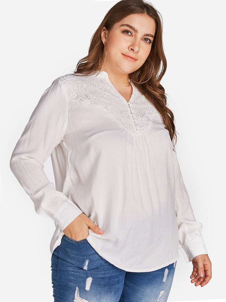 Ladies White Plus Size Tops