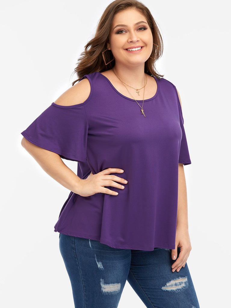 Ladies Short Sleeve Plus Size Tops