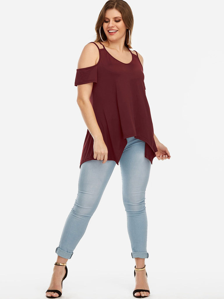 Womens Short Sleeve Plus Size Tops