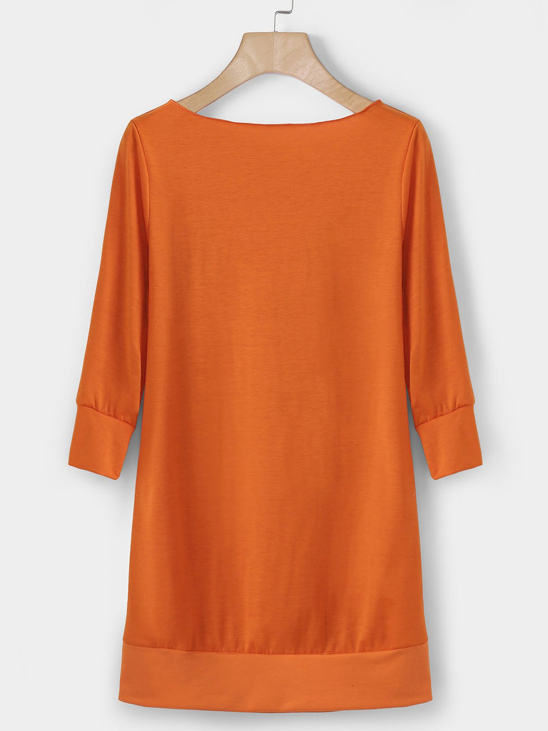 Womens Orange Casual Dresses