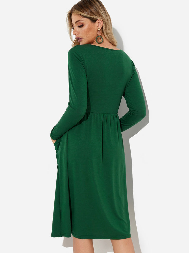 Womens Green Midi Dresses