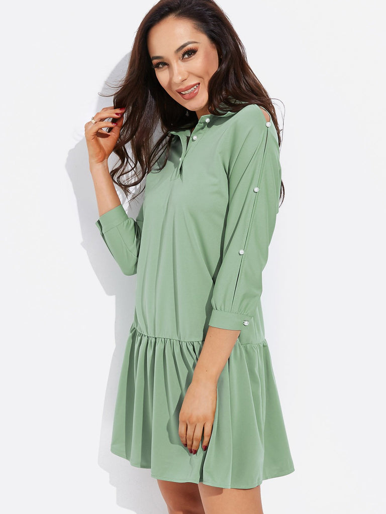 Ladies Green Casual Dresses