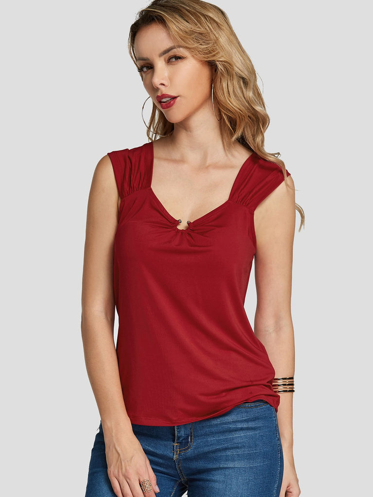 Ladies Burgundy Camis