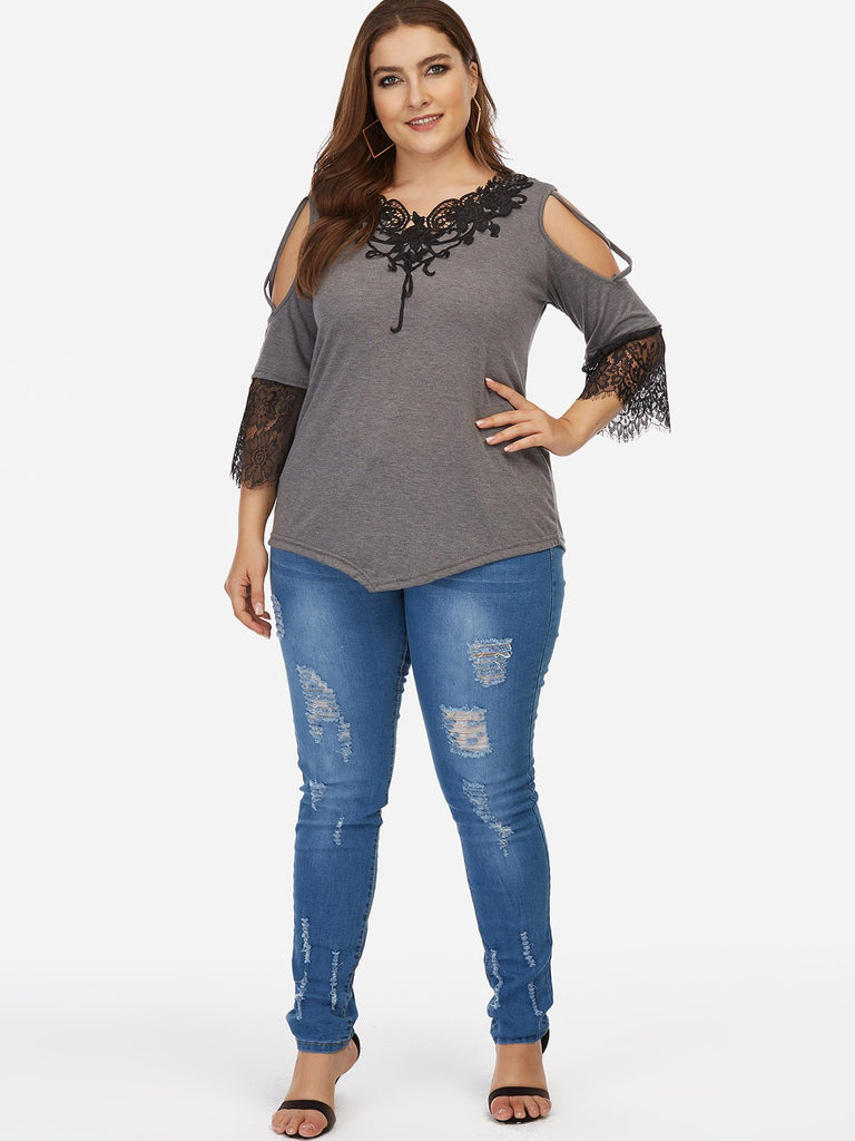 Womens Cotton Tops Plus Size