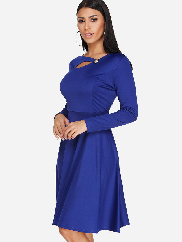 Cobalt Velvet Dress