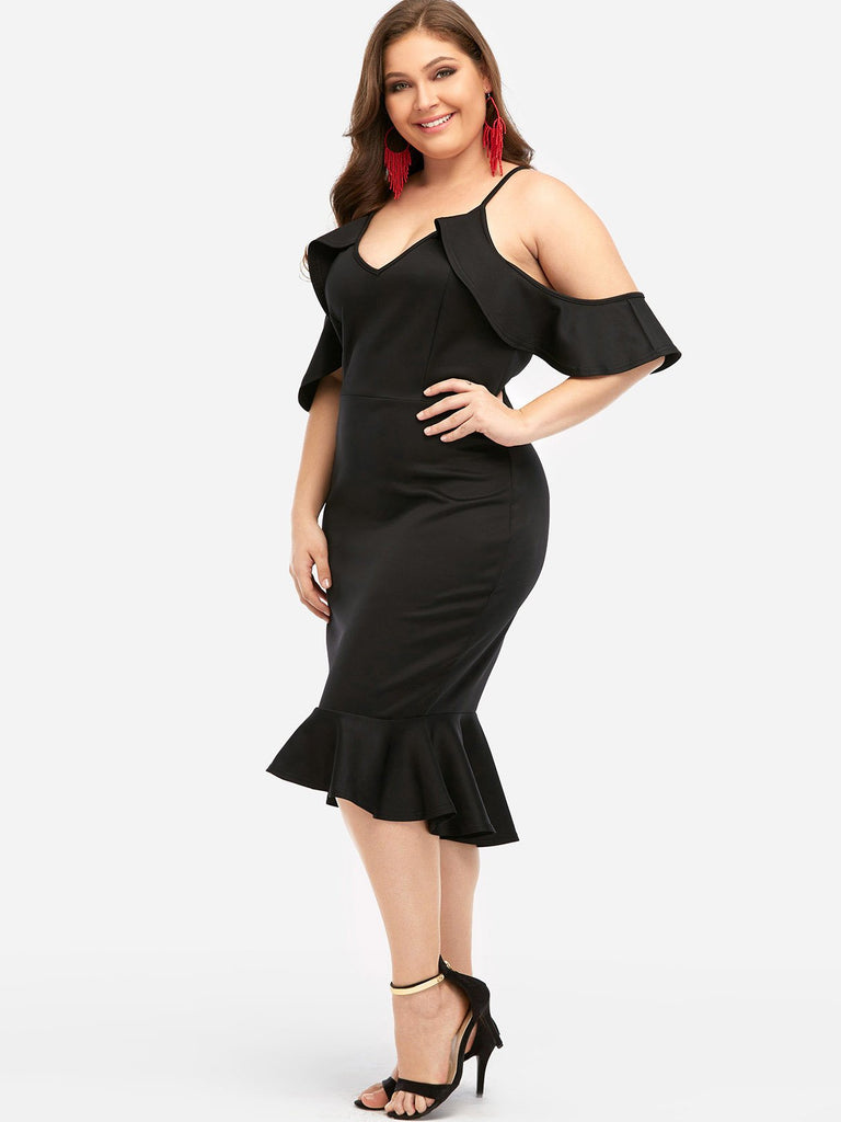 Womens Half Sleeve Plus Size Dresses