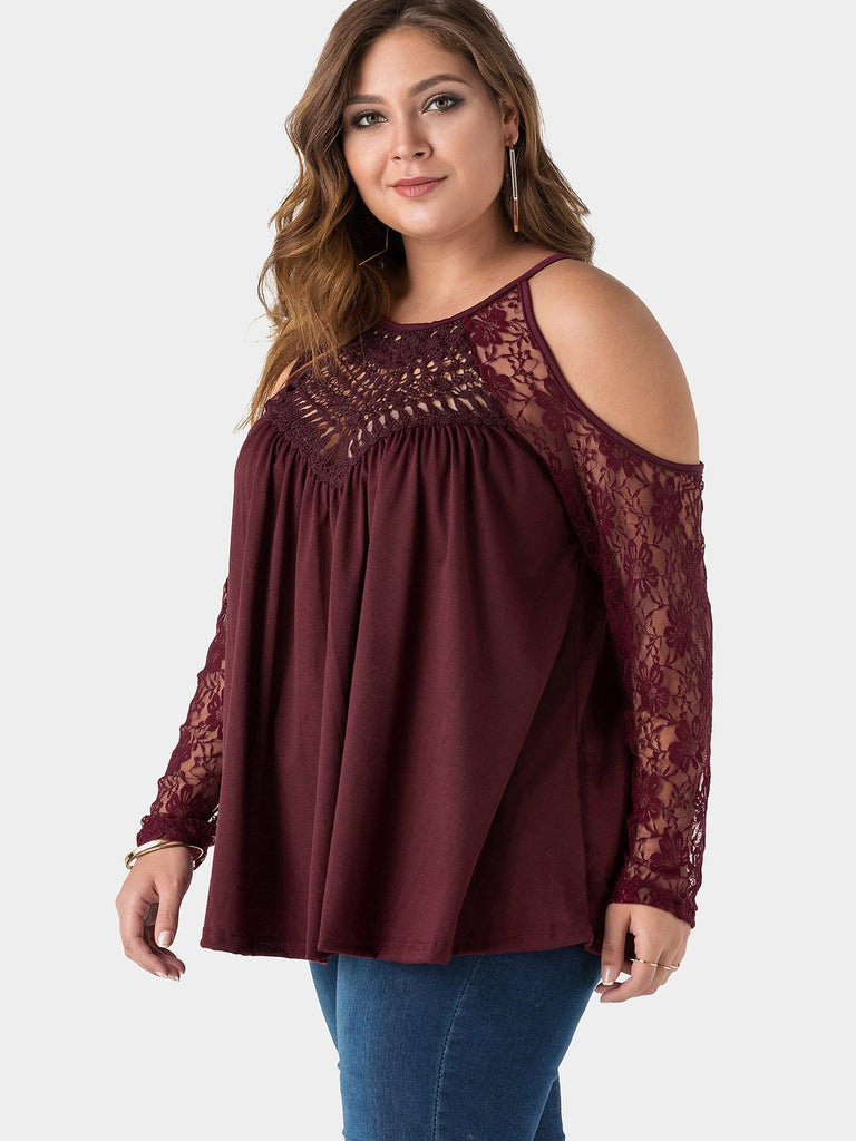 Ladies Red Plus Size Tops