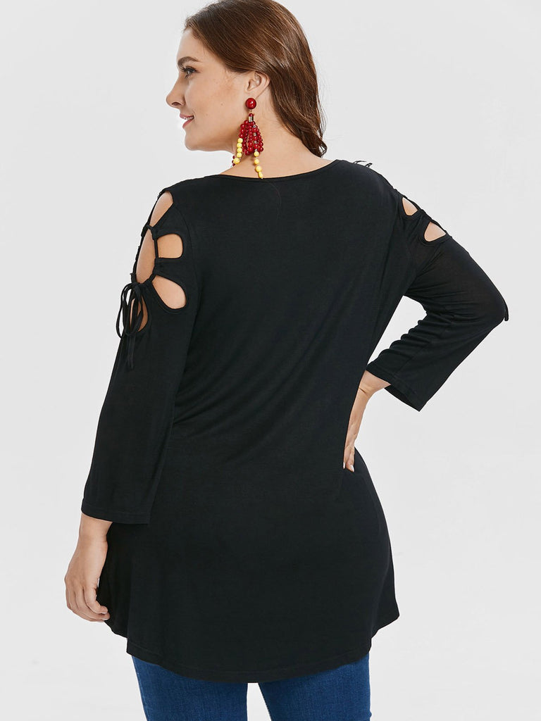 Womens Black Plus Size Tops