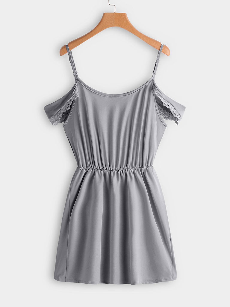 Womens Grey V-Neck Dresses