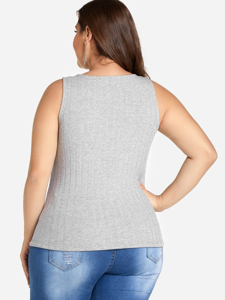 Womens Grey Plus Size Tops