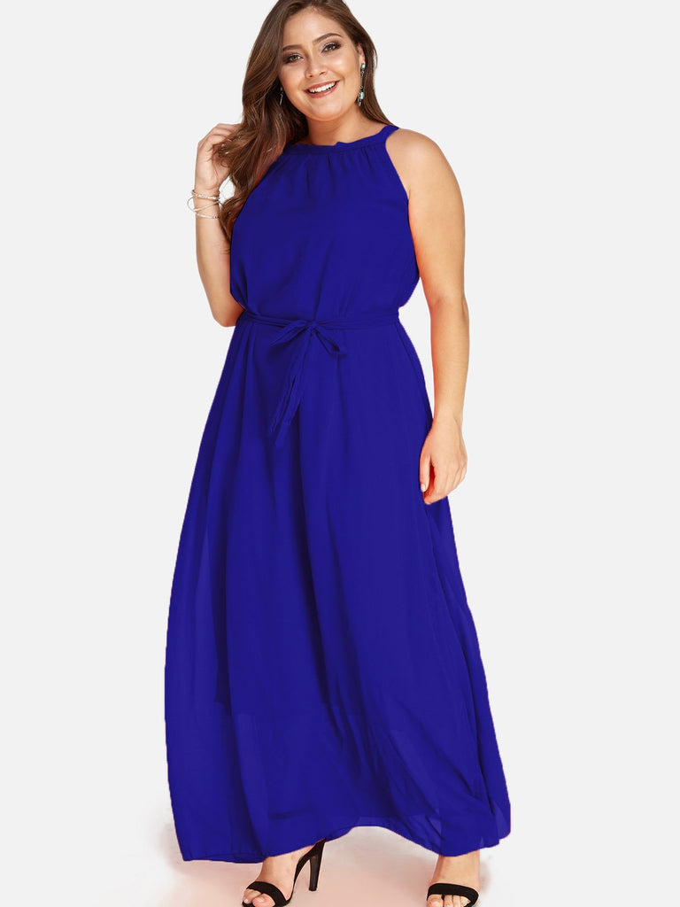 Ladies Blue Plus Size Dresses