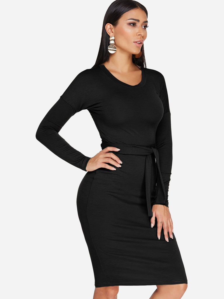 Ladies Black Midi Dresses