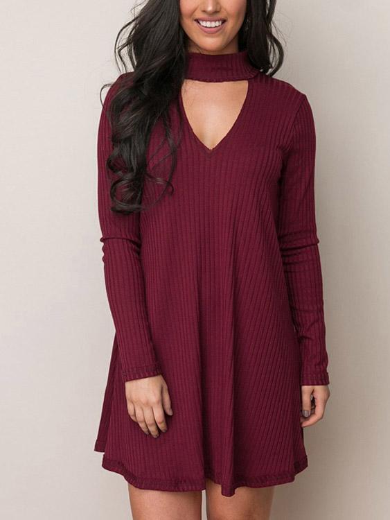 Ladies Burgundy Mini Dresses