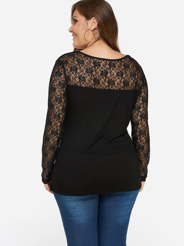 Womens Black Plus Size Tops