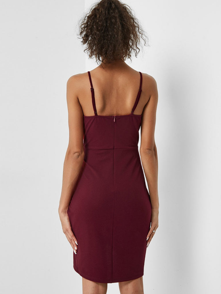 Womens Burgundy Sexy Dresses