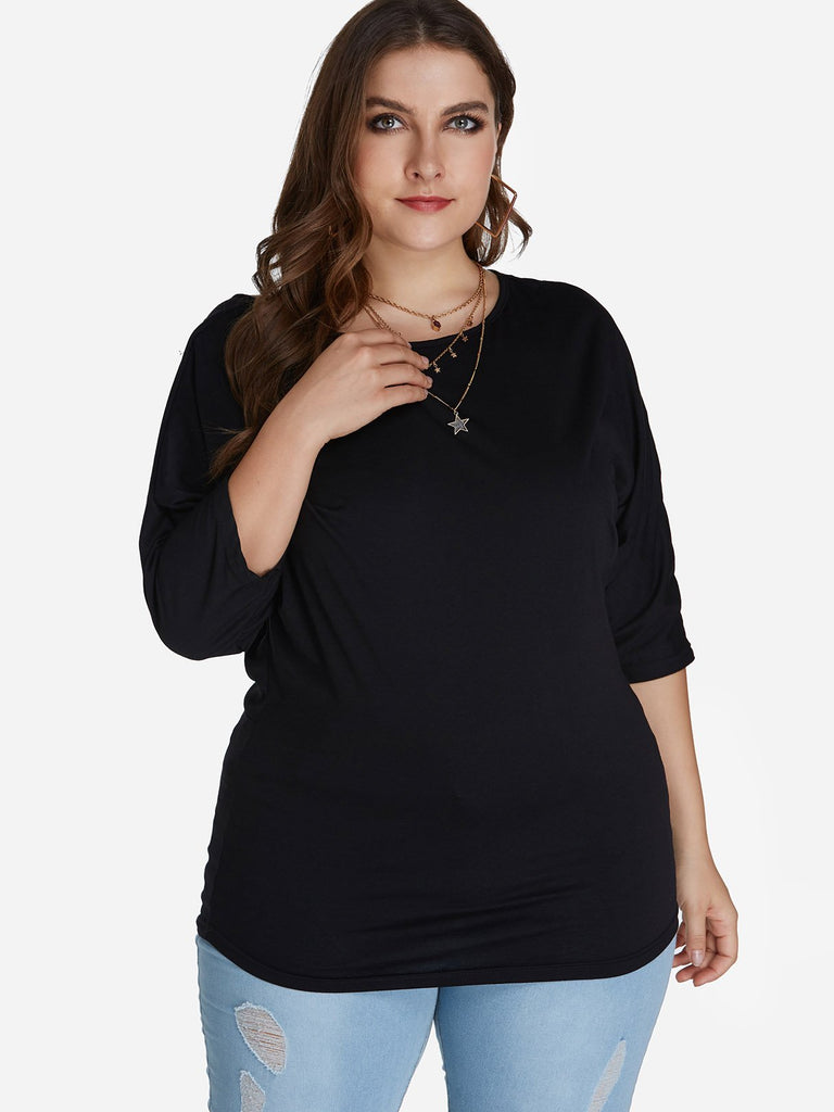 Ladies Black Plus Size Tops