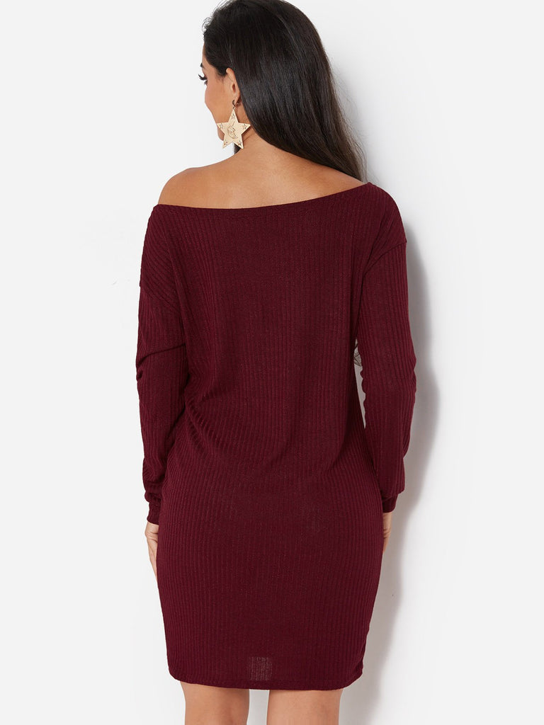 Womens Burgundy Casual Dresses