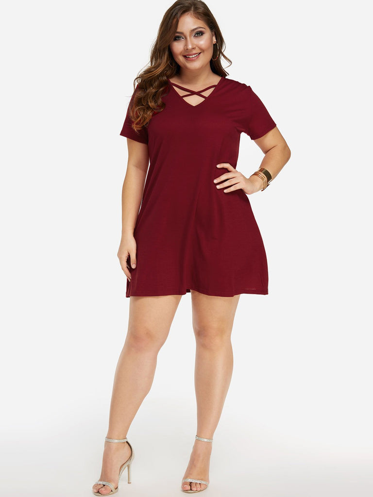 Womens Purple Plus Size Dresses