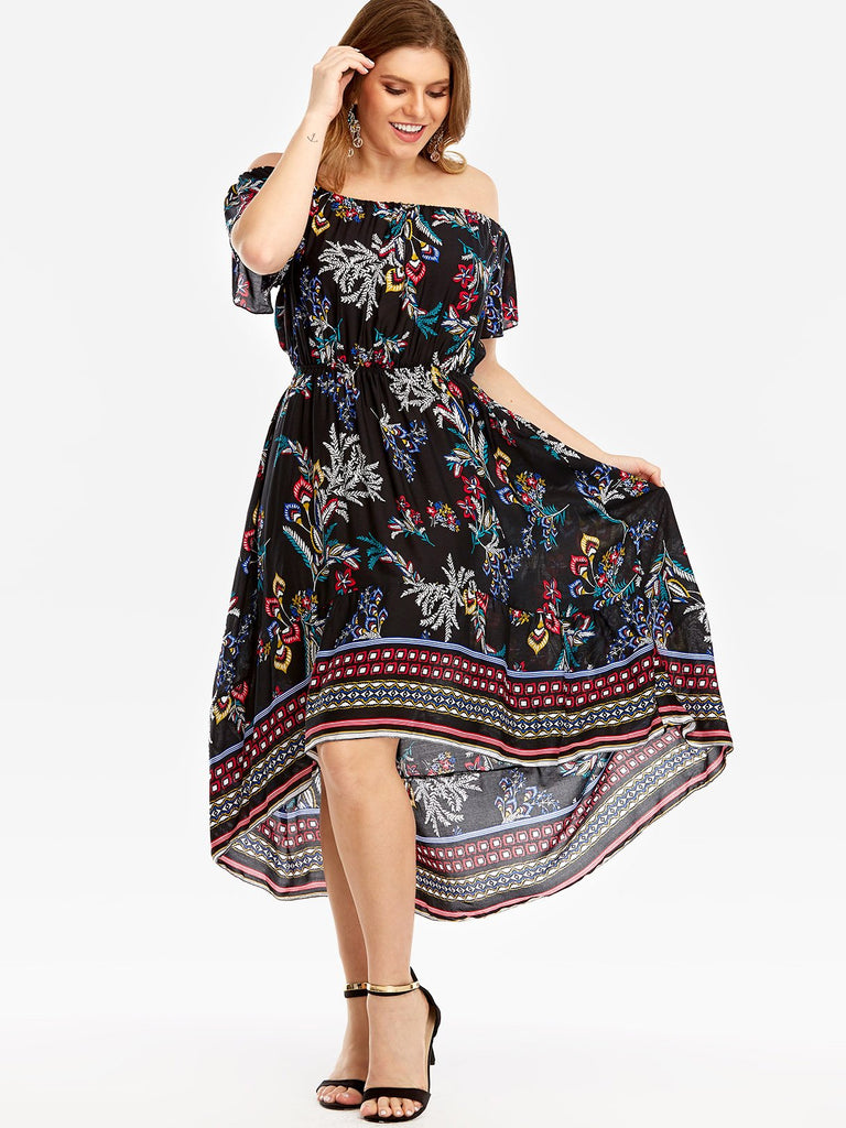 Ladies Off The Shoulder Plus Size Dresses