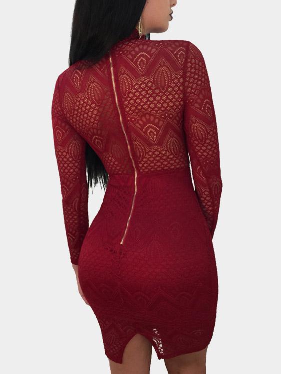 Womens Burgundy Sexy Dresses