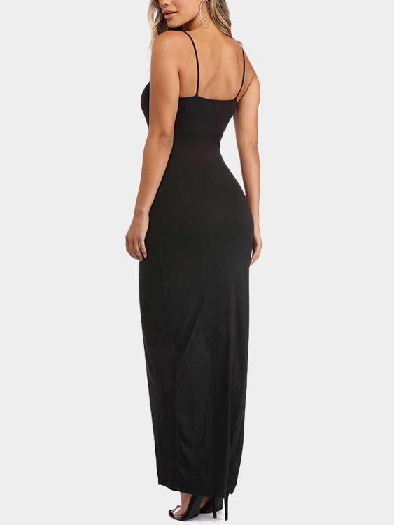 Womens Black V-Neck Dresses